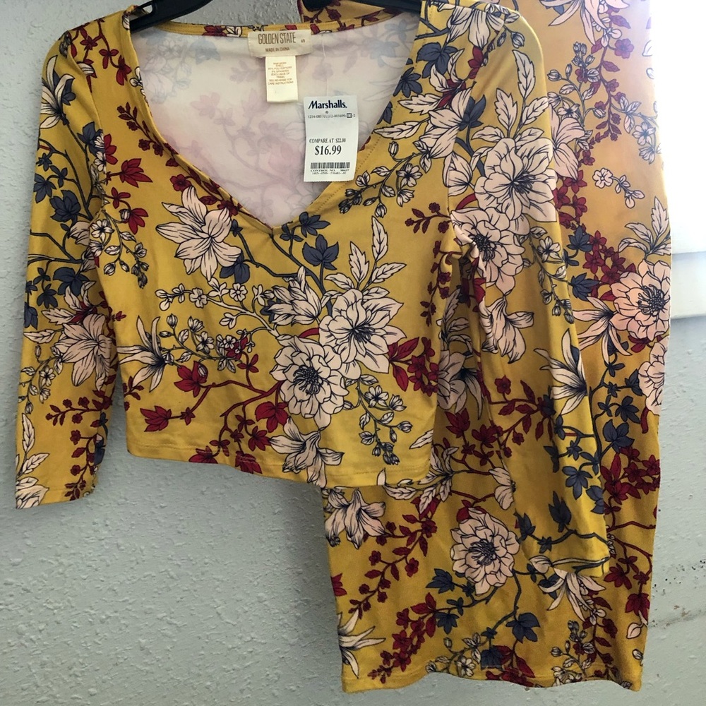 Floral top and skirt set